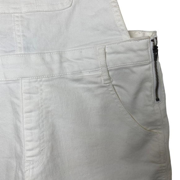 GAP Overall‎ Shorts Size Small White Denim - Picture 2 of 13